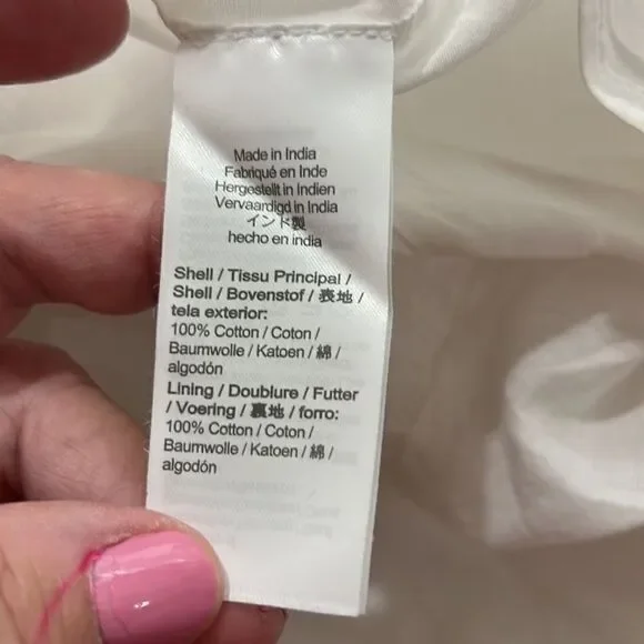 J.Crew Factory Scalloped-trim Tiered Midi Dress in White CA107 NWT - Picture 7 of 12